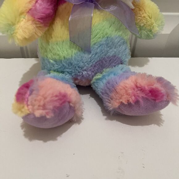 Homerbest Easter Rainbow Bunny Rabbit Plush Multicolor 11" Stuffed Animal - Picture 3 of 7